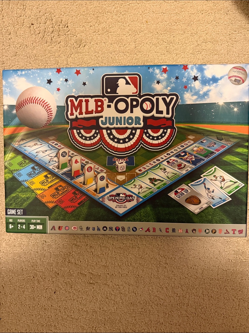 MLB-Opoly Junior Board Game - Blue & Red